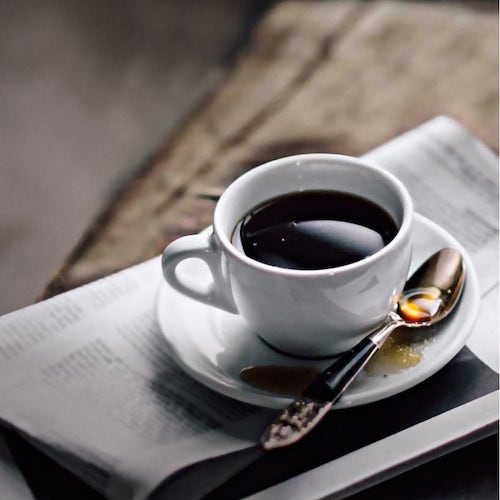 J.J. Darboven Mood – Coffee cup on newspaper